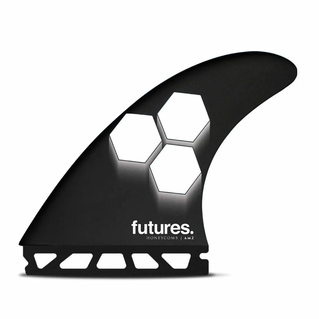 Futures Fins - AM2 HC Large Thruster Set - Black/White 3 Futures Fins - AM2 HC Large Thruster Set - Black/White