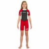 Hyperflex Access Child's 2mm Backzip Springsuit Wetsuit - Red/White 2 Hyperflex Access Child's 2mm Backzip Springsuit Wetsuit - Red/White -Volcom Sales 0003 XA620CB 20 girls bz shorty red FRONT wModel