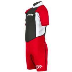Hyperflex Access Child's 2mm Backzip Springsuit Wetsuit - Red/White -Volcom Sales 0005 XA620CB 20 bz shorty red QUARTER