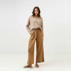 Rhythm Women's Sunrise Wide Leg Pant - Tan