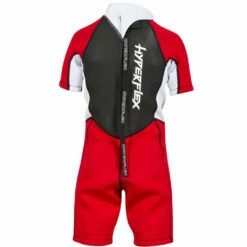 Hyperflex Access Child's 2mm Backzip Springsuit Wetsuit - Red/White -Volcom Sales 0006 XA620CB 20 bz shorty red BACK