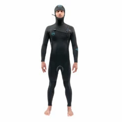 Dakine Mens Mission 4/3mm Chest Zip Hooded Wetsuit - 22/Black