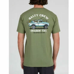Salty Crew Mens Off Road Premium S/S Tee - Sage Green