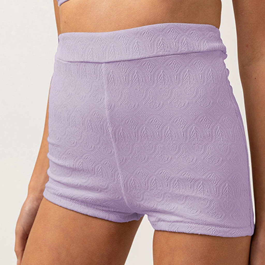 Rhythm Women's Ritual Paisley Surf Short - Lilac 4 Rhythm Women's Ritual Paisley Surf Short - Lilac - Image 2
