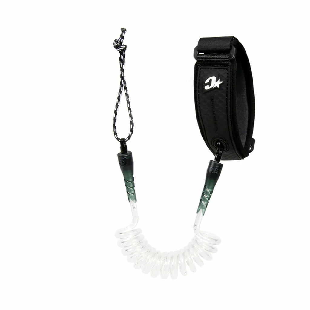 Creatures Coiled Reliance Bicep Strap Large Leash - White Speckle Black 3 Creatures Coiled Reliance Bicep Strap Large Leash - White Speckle Black