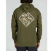 Salty Crew Mens Tippet Shores Fill Hooded Fleece - Army -Volcom Sales 0021 20335254b
