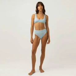 Rhythm Women's Isla Rib Hi Hip Banded Pant - Cool Blue 9 Rhythm Women's Isla Rib Hi Hip Banded Pant - Cool Blue -Volcom Sales 0024 0123SW BB27 ISLA HI HIP BANDED PANT COOL BLUE 4