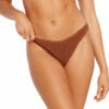 Volcom Womens Simply Scrunch Skimpy Bikini Bottom - Rustic Brown -Volcom Sales 0027 O2322304RBRLarge