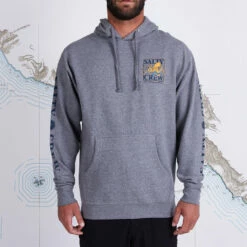 Salty Crew Mens Ink Slinger Hooded Fleece - Gunmetal -Volcom Sales 0031 INKSLINGERHOODFLEECE2