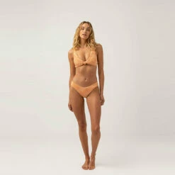 Rhythm Women's Sunbather Stripe Tall Knot Front Top - Coral Sands 9 Rhythm Women's Sunbather Stripe Tall Knot Front Top - Coral Sands -Volcom Sales 0038 0123SW BT15 SUNBATHER STRIPE KNOT TALL TRI TOP CORAL SANDS 4