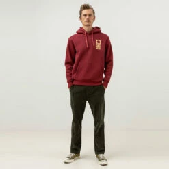 Rhythm Mens Embroidered Fleece Hood - Mulberry 7 Rhythm Mens Embroidered Fleece Hood - Mulberry -Volcom Sales 0047 0422M FL01 EMBROIDERED FLEECE HOOD MULBERRY 3