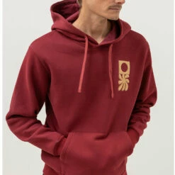 Rhythm Mens Embroidered Fleece Hood - Mulberry 9 Rhythm Mens Embroidered Fleece Hood - Mulberry -Volcom Sales 0049 0422M FL01 EMBROIDERED FLEECE HOOD MULBERRY 1