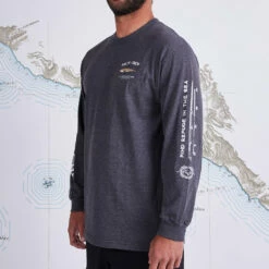 Salty Crew Mens Bruce Standard L/S Tee - Charcoal -Volcom Sales 0054 BRUCESTANDARDLS3