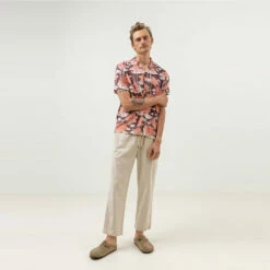 Rhythm Mens Lily Cuban S/S Sleeve T Shirt - Mulberry -Volcom Sales 0063 0422M WT05 LILY CUBAN SS SHIRT MULBERRY 4