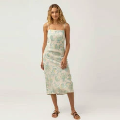 Rhythm Women's Cairo Bias Cut Midi Dress - Blue