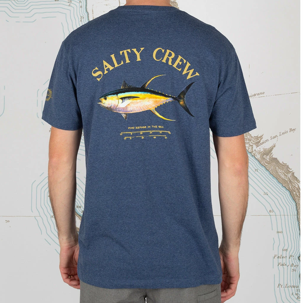 Salty Crew Mens Ahi Mount S/S Tee - Navy Heather 4 Salty Crew Mens Ahi Mount S/S Tee - Navy Heather - Image 2