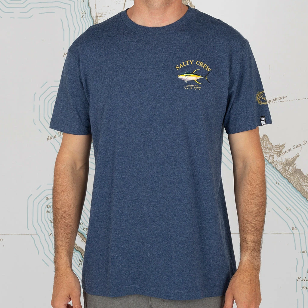 Salty Crew Mens Ahi Mount S/S Tee - Navy Heather 5 Salty Crew Mens Ahi Mount S/S Tee - Navy Heather - Image 3