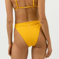 Rhythm Women's Ripple Terry Hi Banded Pant - Golden -Volcom Sales 0080 0423SW BB10 RIPPLE TERRY HI HIP BANDED PANT GOLDEN 3