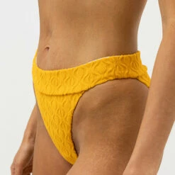 Rhythm Women's Ripple Terry Hi Banded Pant - Golden -Volcom Sales 0081 0423SW BB10 RIPPLE TERRY HI HIP BANDED PANT GOLDEN 2