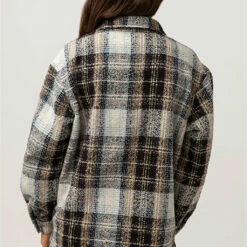 Rhythm Women's Sonnie Check Shacket - Blue 9 Rhythm Women's Sonnie Check Shacket - Blue -Volcom Sales 0093 0123W JK03 SONNIE CHECK SHACKET BLUE 3