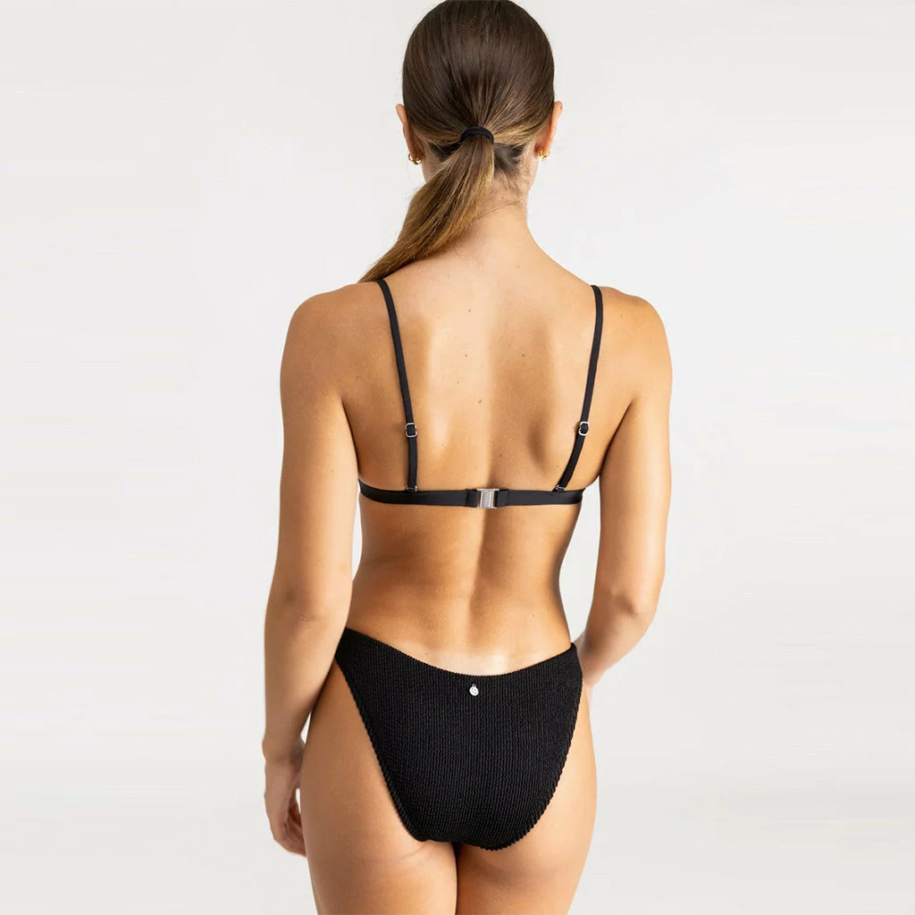 Rhythm Women's Wave Break Bralette Top - Black 4 Rhythm Women's Wave Break Bralette Top - Black - Image 2