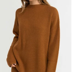 Rhythm Women's Classic Knit Jumper - Caramel 9 Rhythm Women's Classic Knit Jumper - Caramel -Volcom Sales 0125 CL22W KN013