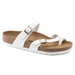 Birkenstock Womens Mayari Birko Flor Sandals - White -Volcom Sales 1014190mayariwhite
