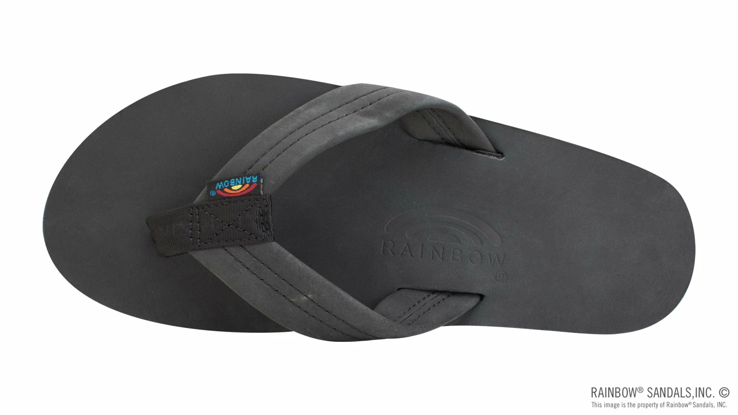 Rainbow Sandals Men's Single Layer Premier Leather With Arch Support 1" Strap - Premier Black 4 Rainbow Sandals Men's Single Layer Premier Leather With Arch Support 1" Strap - Premier Black - Image 2