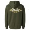 Seaside Surf Shop Vintage Logo Pullover Hoody - Army Heather -Volcom Sales ARMY HEATHER SEASIDE SURF BACK