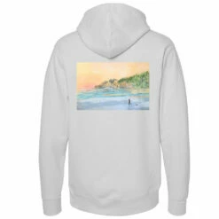 Seaside Surf Shop X Maya Sacks - Local Artist Series Mens Oswald Hooded Pullover - Smoke