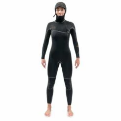 Dakine Womens Cyclone 5/4mm Zip Free Hooded Wetsuit - Black