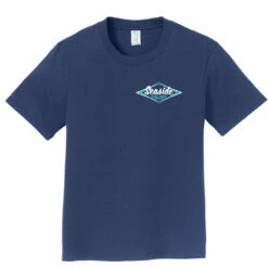 Seaside Surf Shop Youth Vintage Logo Tee - Navy -Volcom Sales FRONT YOUTH VINTTAGE TEE