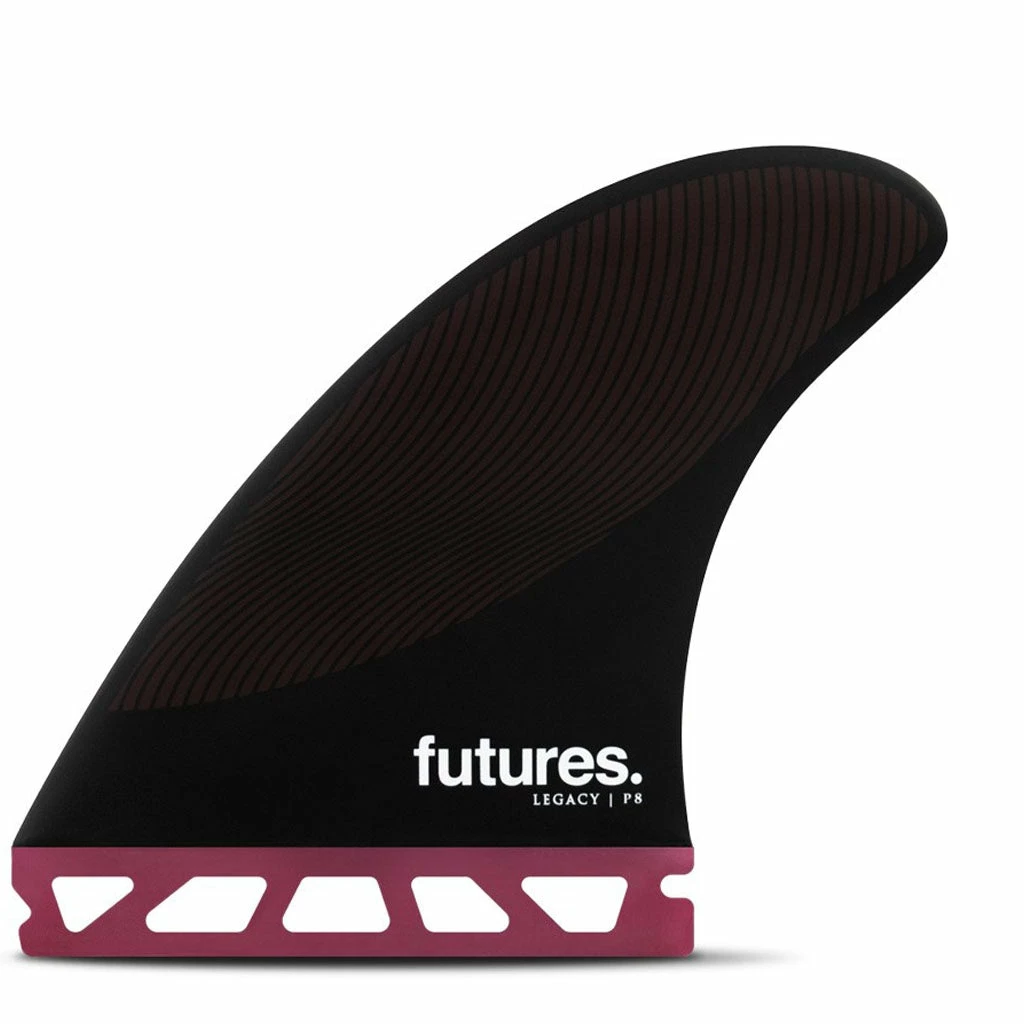 Futures Fins - P4 Legacy Tri Fin Set - Burgundy/Black 3 Futures Fins - P4 Legacy Tri Fin Set - Burgundy/Black