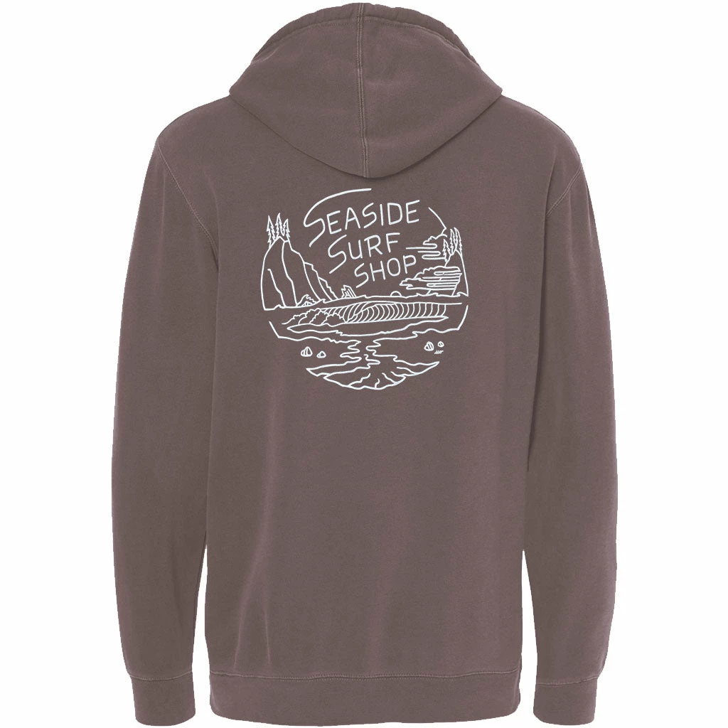 Seaside Surf Shop X Drift Awake - Local Artist Series Pullover Hooded Sweatshirt - Pigment Clay 3 Seaside Surf Shop X Drift Awake - Local Artist Series Pullover Hooded Sweatshirt - Pigment Clay