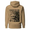 Seaside Surf Shop Unisex Oregon Map Pullover - Latte -Volcom Sales HOODBACK