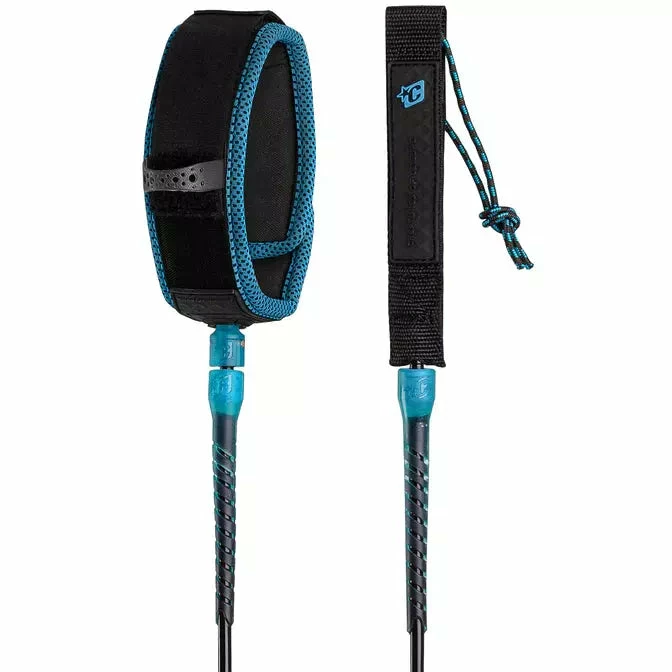 Creatures 9' Reliance Longboard Knee Leash - Black Cyan 4 Creatures 9' Reliance Longboard Knee Leash - Black Cyan - Image 2