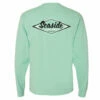 Seaside Surf Shop Mens Vintage Logo L/S Tee - Clean Mint -Volcom Sales MINT BLACK WHITE