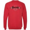 Seaside Surf Shop Unisex Raglan Sponge Fleece Crew Neck - Heather Red 1 Seaside Surf Shop Unisex Raglan Sponge Fleece Crew Neck - Heather Red -Volcom Sales RED BACK