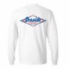 Seaside Surf Shop Mens Vintage Logo L/S Tee - White/Blue Red -Volcom Sales REDWHITEBLUE WHITE FFRONT