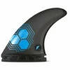 Futures Fins - Al Merrick Alpha Series AM1 Thruster Fin Set - Carbon/Blue -Volcom Sales am1 alpha series surfboard fin