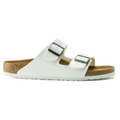 Birkenstock Womens Arizona Birko-Flor Sandals - White -Volcom Sales arizonawhite 0001 552683 side