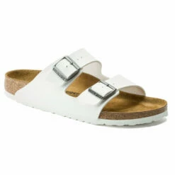 Birkenstock Womens Arizona Birko-Flor Sandals - White -Volcom Sales arizonawhite 0002 552681