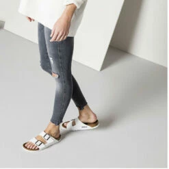 Birkenstock Womens Arizona Birko-Flor Sandals - White -Volcom Sales arizonawhite 0003 552681 f look f