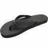 Rainbow Sandals Men's Single Layer Rubber Top 3/4" Strap - Black -Volcom Sales black rubber