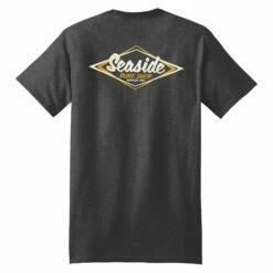 Seaside Surf Shop Vintage Logo Tee - Charcoal Heather