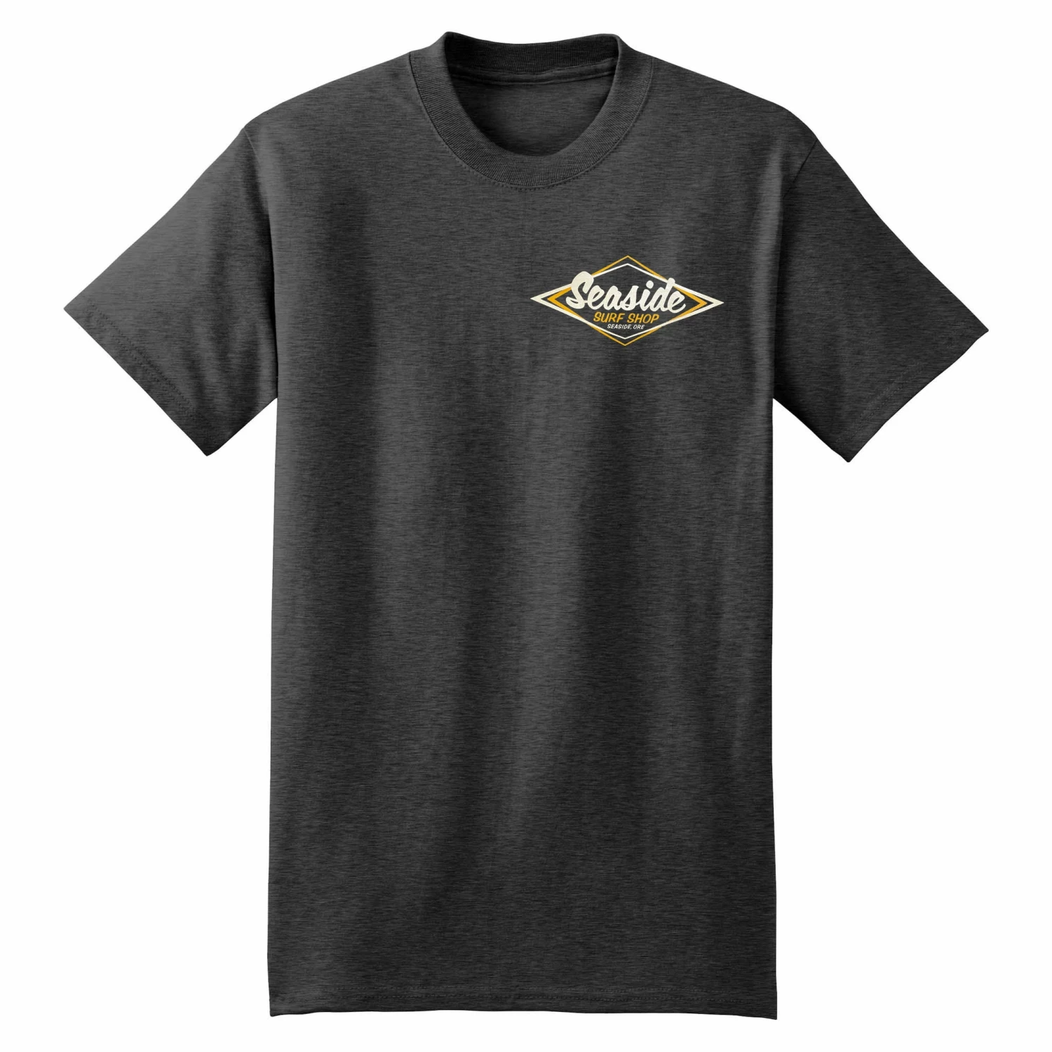 Seaside Surf Shop Vintage Logo Tee - Charcoal Heather 4 Seaside Surf Shop Vintage Logo Tee - Charcoal Heather - Image 2