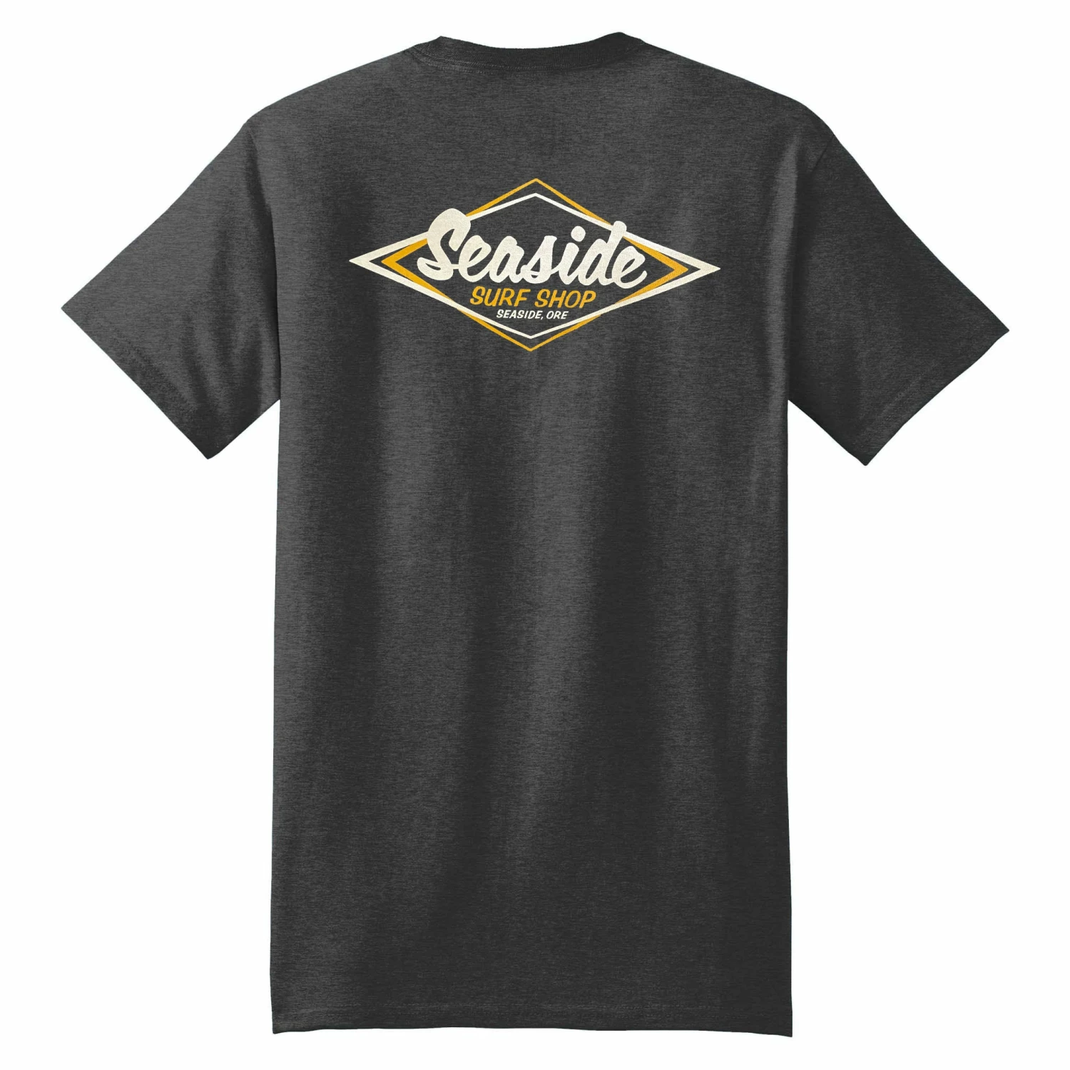 Seaside Surf Shop Vintage Logo Tee - Charcoal Heather 3 Seaside Surf Shop Vintage Logo Tee - Charcoal Heather