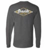 Seaside Surf Shop Mens Vintage Logo L/S Tee - Charcoal Heather/Mustard 2 Seaside Surf Shop Mens Vintage Logo L/S Tee - Charcoal Heather/Mustard -Volcom Sales charcolaLONGSLEEVE