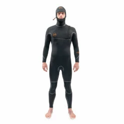 Dakine Mens Cyclone 5/4mm Zip Free Hooded Wetsuit - Black