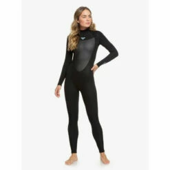 Roxy Prologue Womens 5/4/3mm Back Zip Wetsuit - Black 9 Roxy Prologue Womens 5/4/3mm Back Zip Wetsuit - Black -Volcom Sales erjw103073 543prologuewomenbzgbs w kvj0 frt1